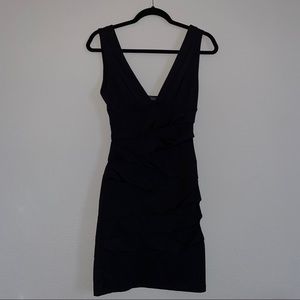 Forever 21 Black Rouched Bodycon Dress